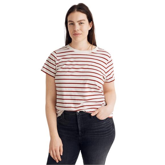 Madewell Northside Vintage Tee in Downing Stripe Women’s Size Large - Picture 9 of 9